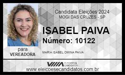 Candidato ISABEL PAIVA 2024 - MOGI DAS CRUZES - Eleições