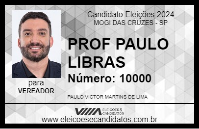 Candidato PROF PAULO LIBRAS 2024 - MOGI DAS CRUZES - Eleições