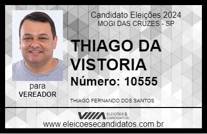 Candidato THIAGO DA VISTORIA 2024 - MOGI DAS CRUZES - Eleições