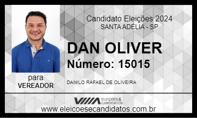 Candidato DAN OLIVER 2024 - SANTA ADÉLIA - Eleições