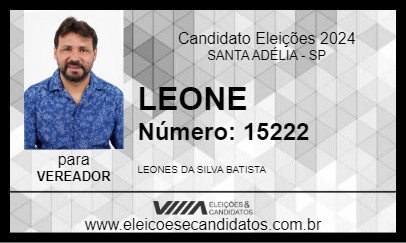 Candidato LEONE 2024 - SANTA ADÉLIA - Eleições