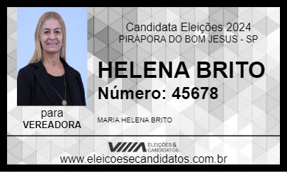 Candidato HELENA BRITO 2024 - PIRAPORA DO BOM JESUS - Eleições