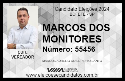 Candidato MARCOS DOS MONITORES 2024 - BOFETE - Eleições