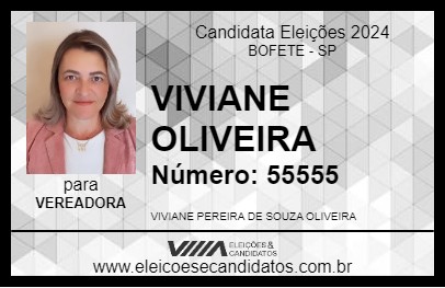 Candidato VIVIANE OLIVEIRA 2024 - BOFETE - Eleições