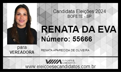 Candidato RENATA DA EVA 2024 - BOFETE - Eleições