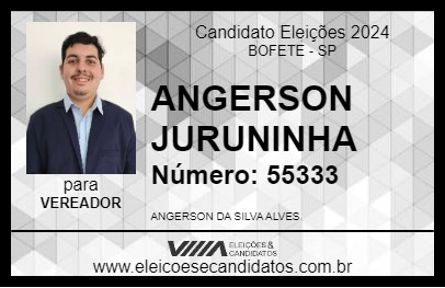 Candidato ANGERSON JURUNINHA 2024 - BOFETE - Eleições