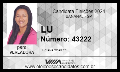 Candidato LU 2024 - BANANAL - Eleições