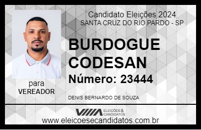 Candidato DENIS BURDOGUE 2024 - SANTA CRUZ DO RIO PARDO - Eleições