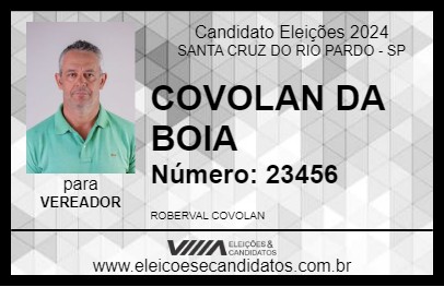 Candidato COVOLAN DA BOIA 2024 - SANTA CRUZ DO RIO PARDO - Eleições