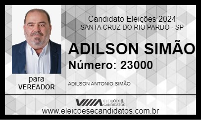 Candidato ADILSON SIMÃO 2024 - SANTA CRUZ DO RIO PARDO - Eleições