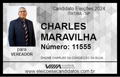 Candidato CHARLES MARAVILHA 2024 - ITATIBA - Eleições