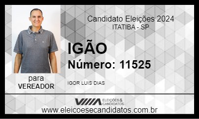 Candidato IGÃO 2024 - ITATIBA - Eleições