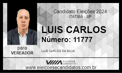 Candidato LUIS CARLOS 2024 - ITATIBA - Eleições