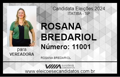 Candidato ROSANA BREDARIOL 2024 - ITATIBA - Eleições