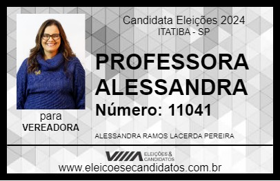 Candidato PROFESSORA ALESSANDRA 2024 - ITATIBA - Eleições