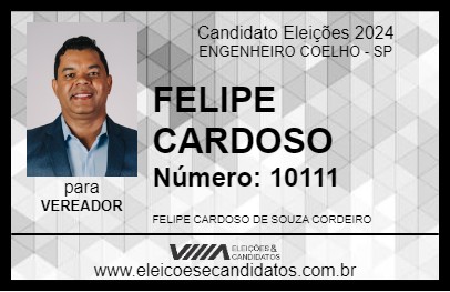 Candidato FELIPE CARDOSO 2024 - ENGENHEIRO COELHO - Eleições