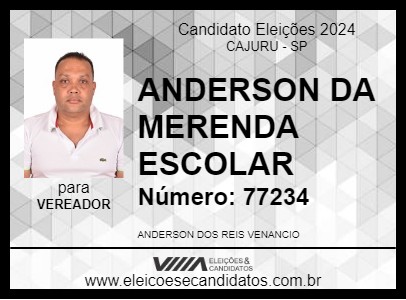 Candidato ANDERSON DA MERENDA ESCOLAR 2024 - CAJURU - Eleições