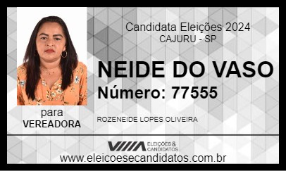 Candidato NEIDE DO VASO 2024 - CAJURU - Eleições