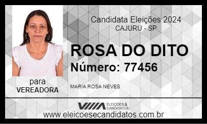 Candidato ROSA DO DITO 2024 - CAJURU - Eleições