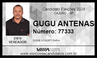 Candidato GUGU ANTENAS 2024 - CAJURU - Eleições