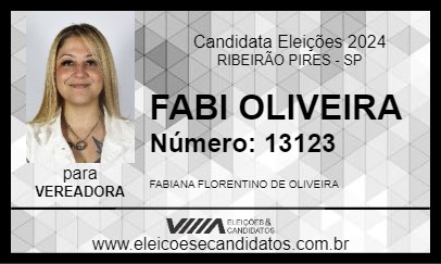 Candidato FABI OLIVEIRA 2024 - RIBEIRÃO PIRES - Eleições