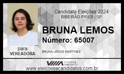 Candidato BRUNA LEMOS 2024 - RIBEIRÃO PIRES - Eleições