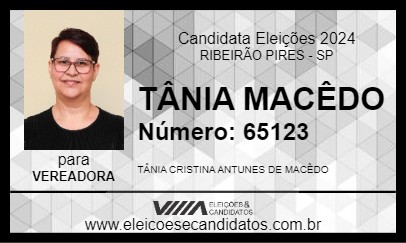 Candidato TÂNIA MACÊDO 2024 - RIBEIRÃO PIRES - Eleições