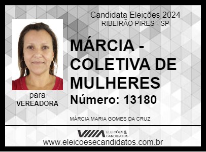 Candidato MÁRCIA - COLETIVA DE MULHERES 2024 - RIBEIRÃO PIRES - Eleições