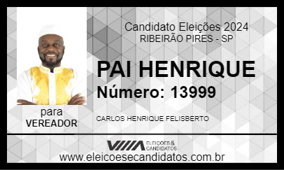 Candidato PAI HENRIQUE 2024 - RIBEIRÃO PIRES - Eleições