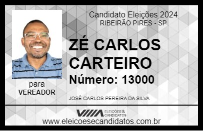 Candidato ZÉ CARLOS CARTEIRO 2024 - RIBEIRÃO PIRES - Eleições