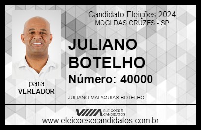 Candidato JULIANO BOTELHO 2024 - MOGI DAS CRUZES - Eleições