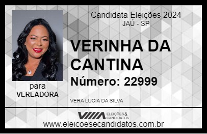 Candidato VERINHA DA CANTINA 2024 - JAÚ - Eleições