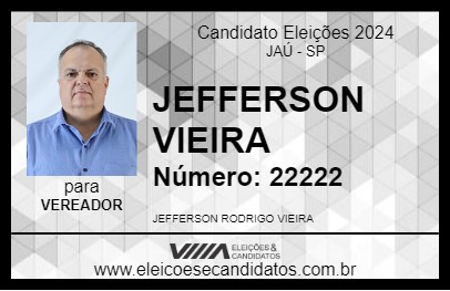 Candidato JEFFERSON VIEIRA 2024 - JAÚ - Eleições