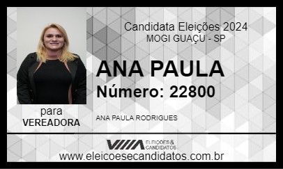 Candidato ANA PAULA 2024 - MOGI GUAÇU - Eleições