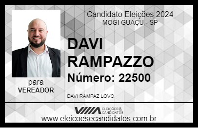 Candidato DAVI RAMPAZZO 2024 - MOGI GUAÇU - Eleições