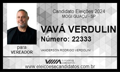 Candidato VAVÁ VERDULIN 2024 - MOGI GUAÇU - Eleições