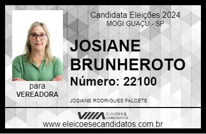 Candidato JOSIANE BRUNHEROTO 2024 - MOGI GUAÇU - Eleições