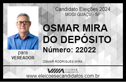 Candidato OSMAR MIRA DO DEPÓSITO 2024 - MOGI GUAÇU - Eleições