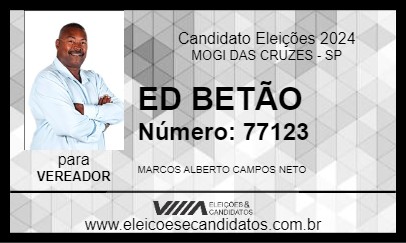 Candidato ED BETÃO 2024 - MOGI DAS CRUZES - Eleições