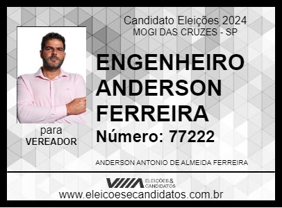 Candidato ENGENHEIRO ANDERSON FERREIRA 2024 - MOGI DAS CRUZES - Eleições