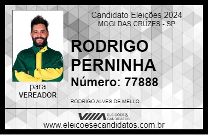 Candidato RODRIGO PERNINHA 2024 - MOGI DAS CRUZES - Eleições