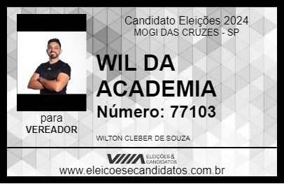 Candidato WIL DA ACADEMIA 2024 - MOGI DAS CRUZES - Eleições