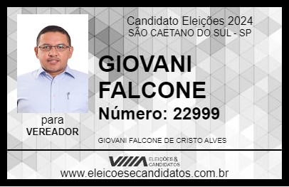 Candidato GIOVANI FALCONE 2024 - SÃO CAETANO DO SUL - Eleições