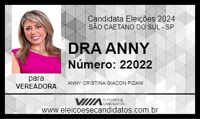 Candidato DRA ANNY 2024 - SÃO CAETANO DO SUL - Eleições