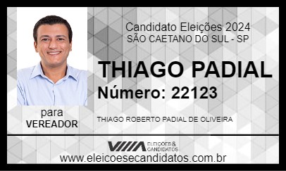 Candidato THIAGO PADIAL 2024 - SÃO CAETANO DO SUL - Eleições