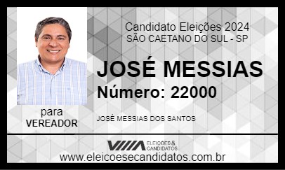 Candidato JOSÉ MESSIAS 2024 - SÃO CAETANO DO SUL - Eleições