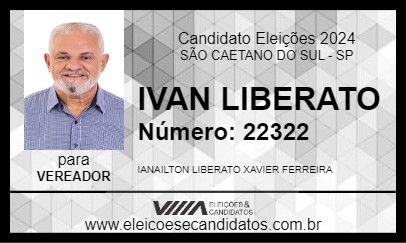 Candidato IVAN LIBERATO 2024 - SÃO CAETANO DO SUL - Eleições