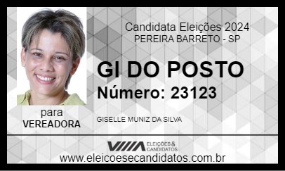 Candidato GI DO POSTO 2024 - PEREIRA BARRETO - Eleições