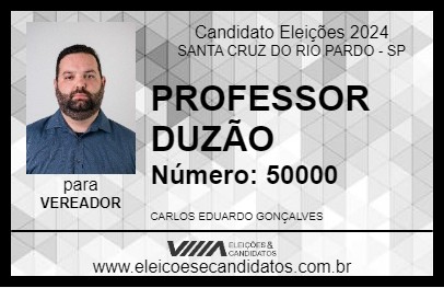 Candidato PROFESSOR DUZÃO 2024 - SANTA CRUZ DO RIO PARDO - Eleições