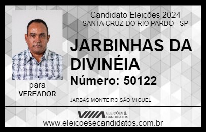 Candidato JARBINHAS DA DIVINÉIA 2024 - SANTA CRUZ DO RIO PARDO - Eleições